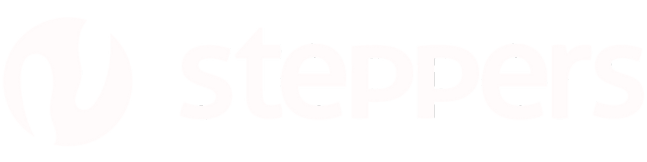 Logo Steppers blanco